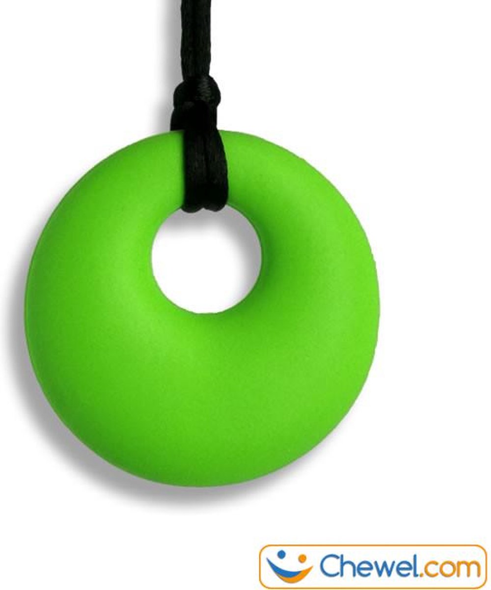 Ronde Bijtketting Kauwketting | Rond | Cirkel | Round | Limegroen | Chewel ®